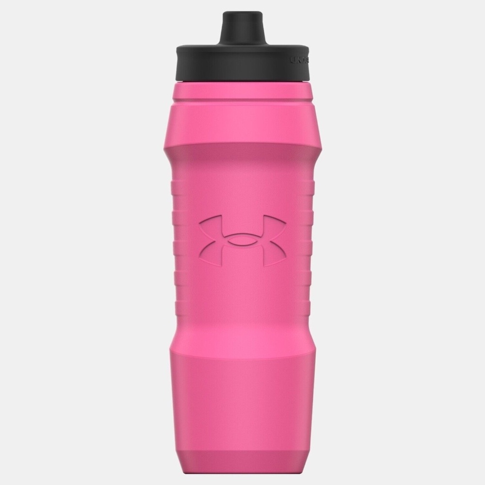 Under Armour Water Bottle 32 oz UA Velocity Squeeze Pink and Black NEW